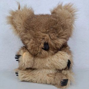 Vintage Koala Bear Real Kangaroo Fur Stuffed Animal Made in Australia